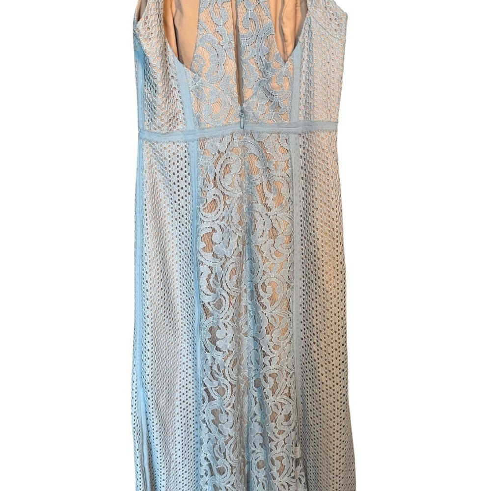 NWT! BCBG ARIELLA Lace Halter Dress Gown Light Blue | Women’s Size 4 - Picture 6 of 15
